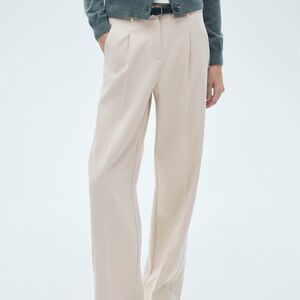 Mango Cream Straight Leg Women's Pants